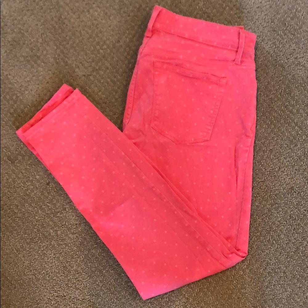 Gap salmon pink Polkadotted Legging Jean sz 28